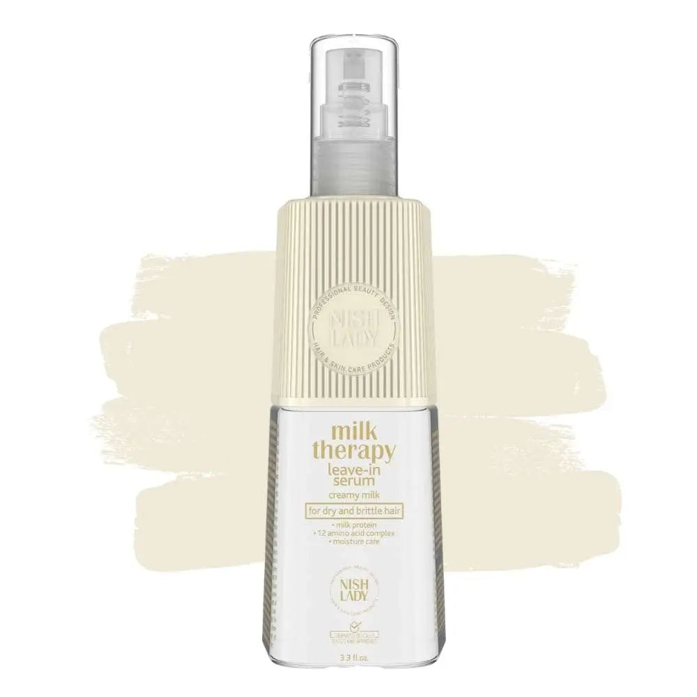 Milk Therapy Leave-In Hair Serum 97 ml🥛 Tiefenwirksame Feuchtigkeit für geschmeidiges Haar: Trockenes Haar verliert schnell an Feuchtigkeit, was zu Sprödigkeit und Glanzlosigkeit führt. Dieses leichte, HairNishLadyOnKozmetikMilk Therapy Leave-In Hair Serum