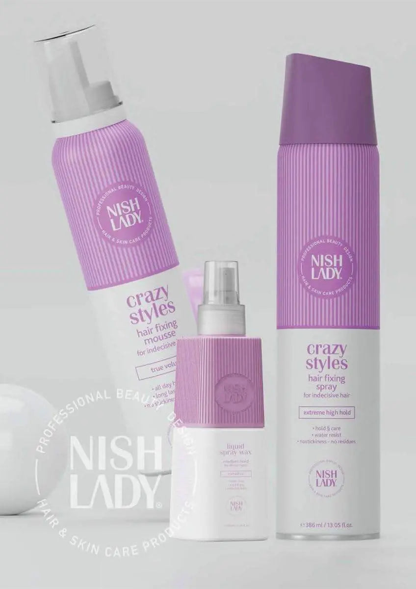 NishLady Crazy Styles Magic Dry Shampoo for quick hair refresh and added volume, 200ml.