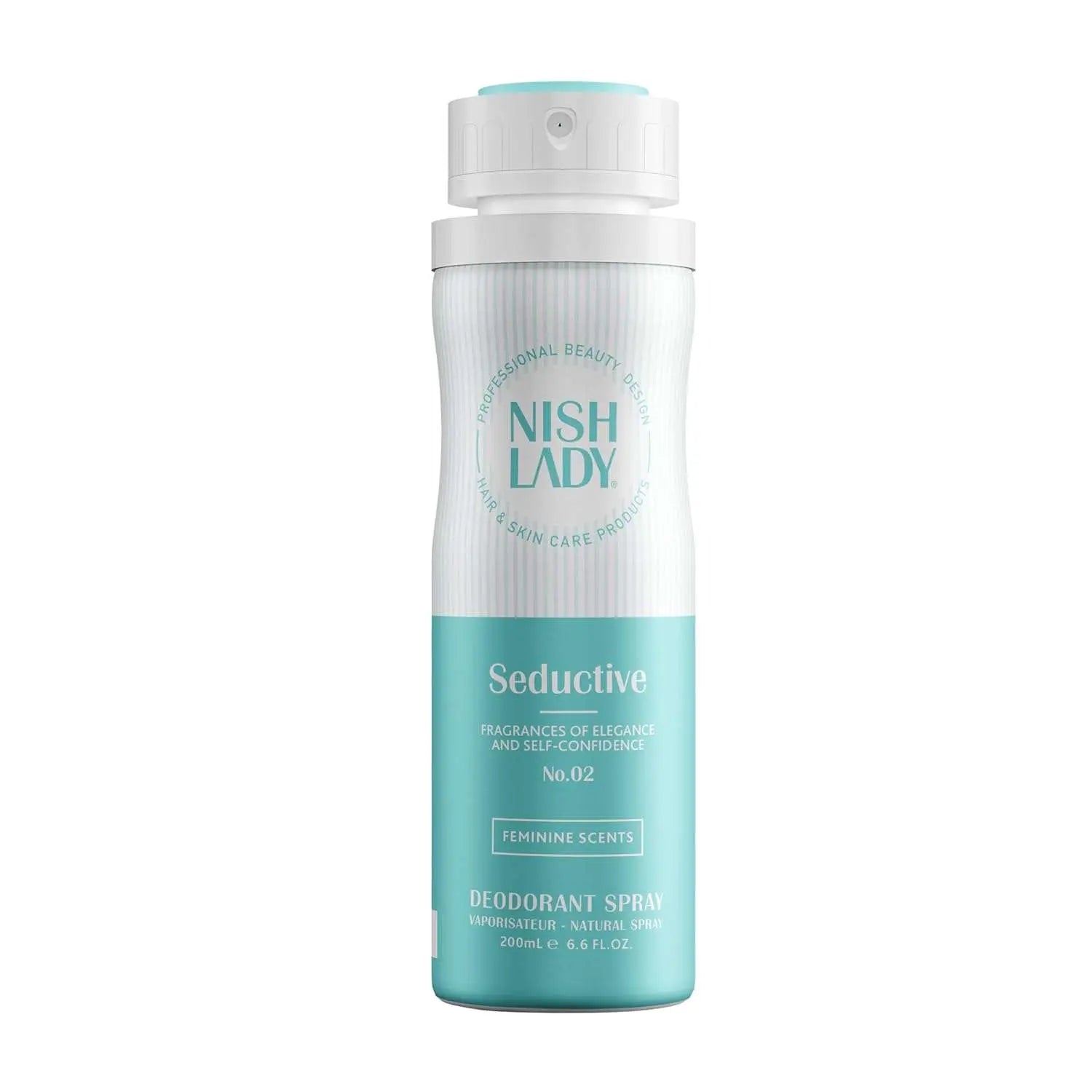 NishLady Deo Spray 200ml bottle providing freshness and elegance all day.