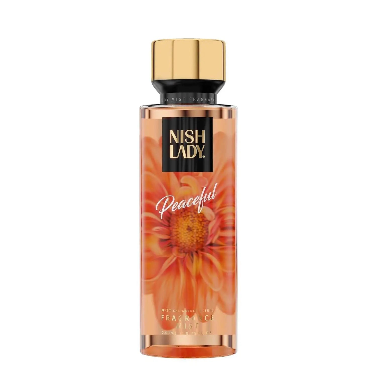 NishLady Body Mist 260 ml bottle with fresh, elegant fragrance design.