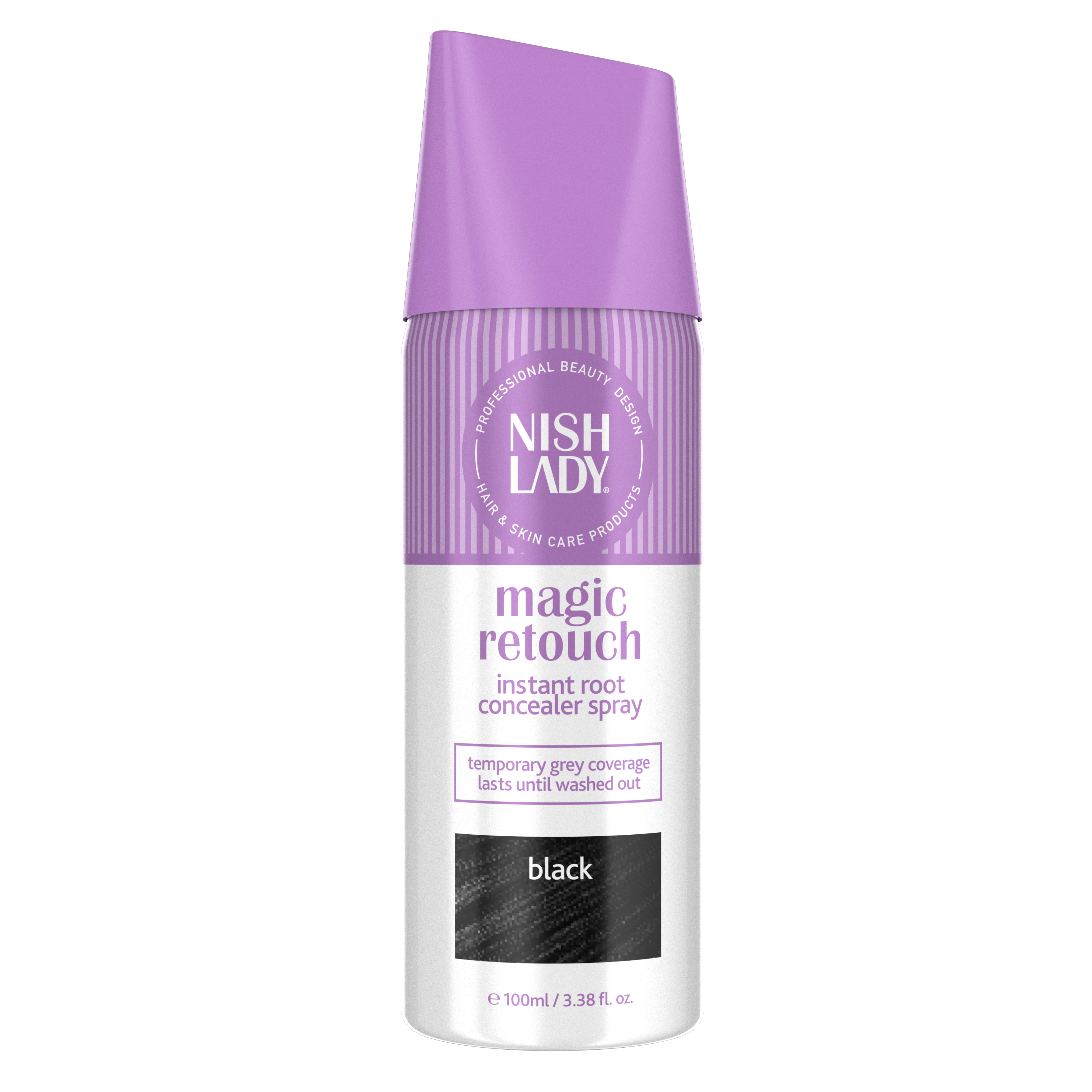 Nishlady Magic Retouch Black - Schwarzes Ansatzspray (100 ml)