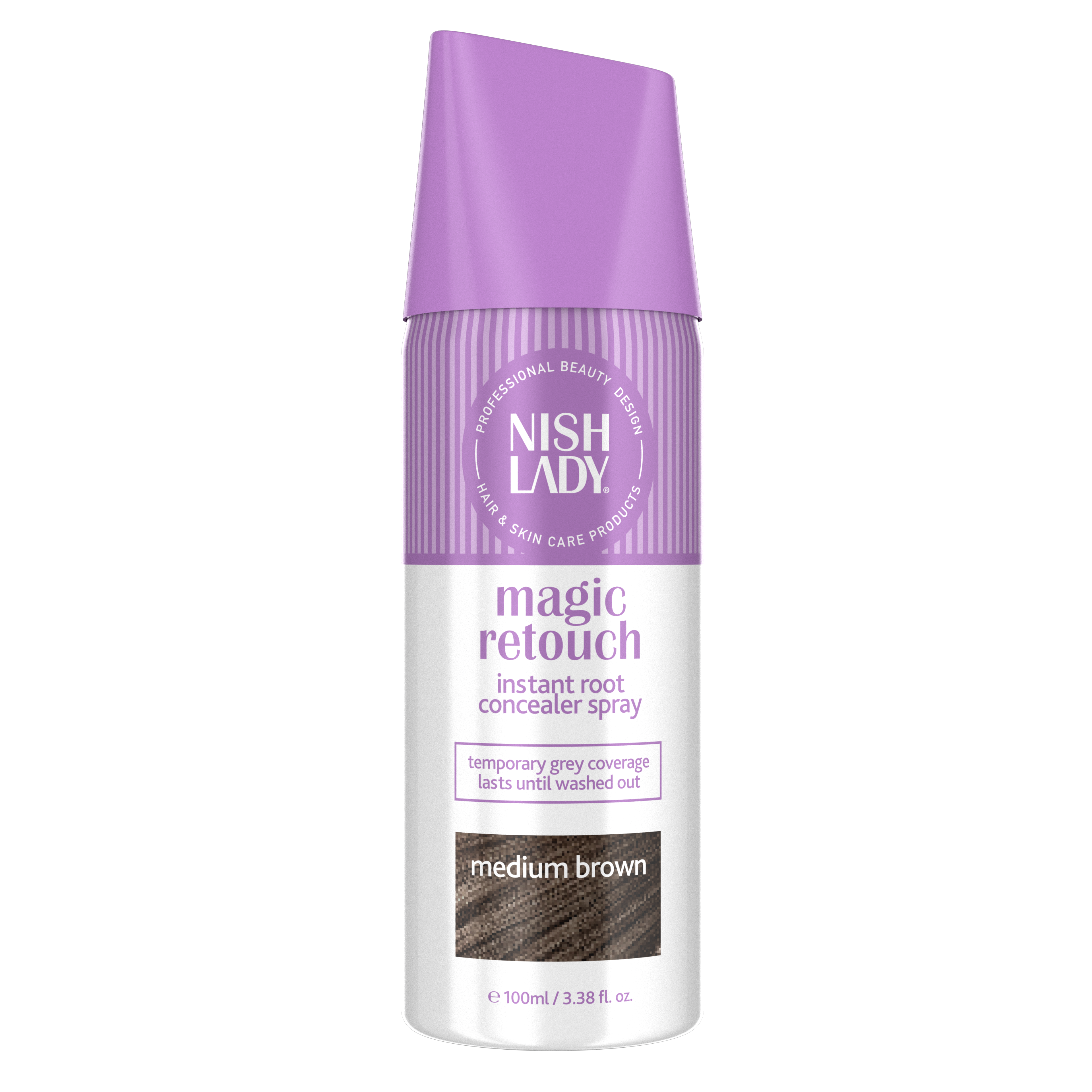 Nishlady Magic Retouch Medium Brown - Mittelbraunes Ansatzspray (100 ml)